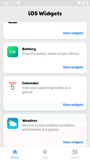 iOS Widgets